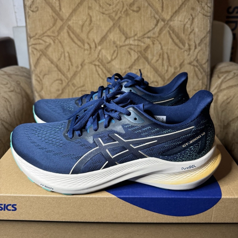 ASICS GT‎ 2000 12 Blue Expanse Champagne 1012B506-401 WOMEN'S SIZE 9.5 EUC!